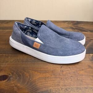 Hey Dude Men's Sunapee Craft Casual Slip-On Blue Moccasin Sneakers Size US 13
